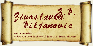 Živoslavka Miljanović vizit kartica